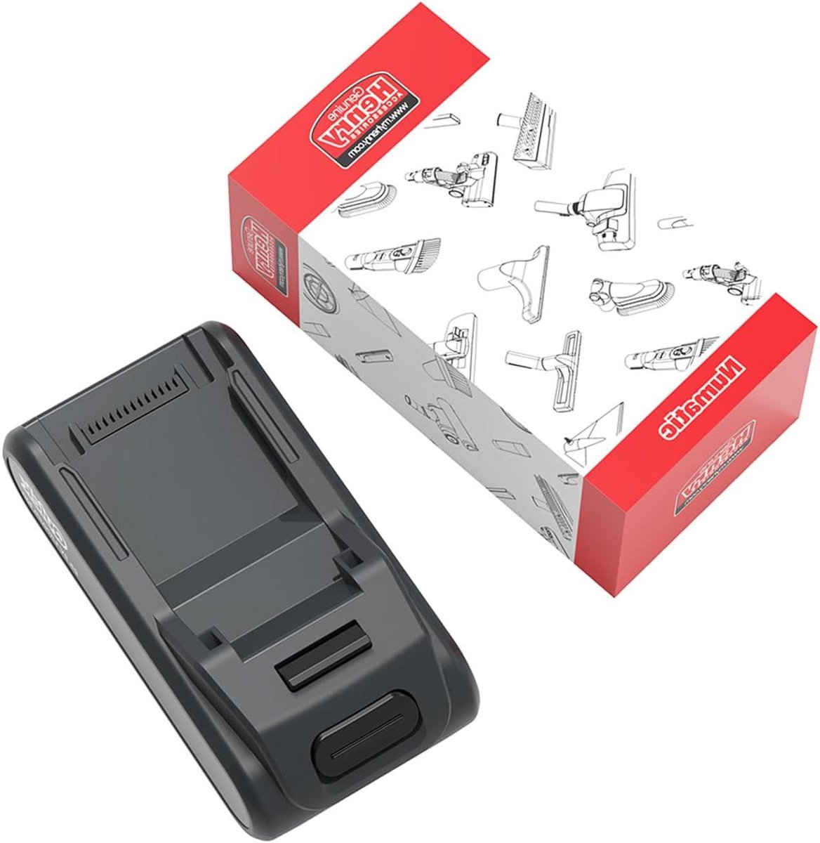Reservebatterij Stofzuiger - Accu Kracht - Draadloos Schoonmaken - 60 Min Runtime - 25.2 Volt - Zwart