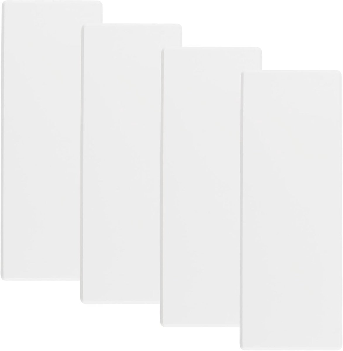 4 stuks schroefloze lege uitlaatplaat, 3-voudig kunststof frontplaatafdekking schakelaar stopcontact elektrische platen voor lichtschakelaar, stopcontact (wit/100 x 275 mm)