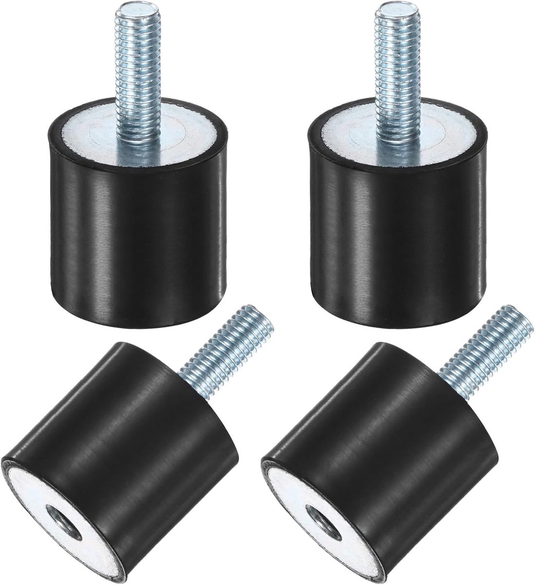 4-Pack Rubber Mounts D30mmxH30mm Mannelijke/Vrouwelijke Trillingsisolatoren Cilindrische Schokdemper W M8 x 23mm Studs voor Luchtcompressor/Auto/Pomp/Boot/Garage Motor/Bobbins Rubber