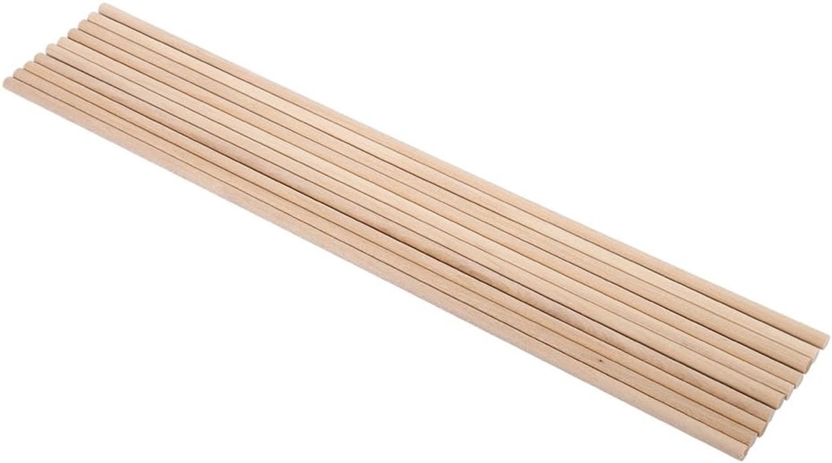 Houten stokken 30 cm 5 mm Onbehandeld Rondhout voor Knutselen Modelbouw Woondecoratie Kinderactiviteiten
