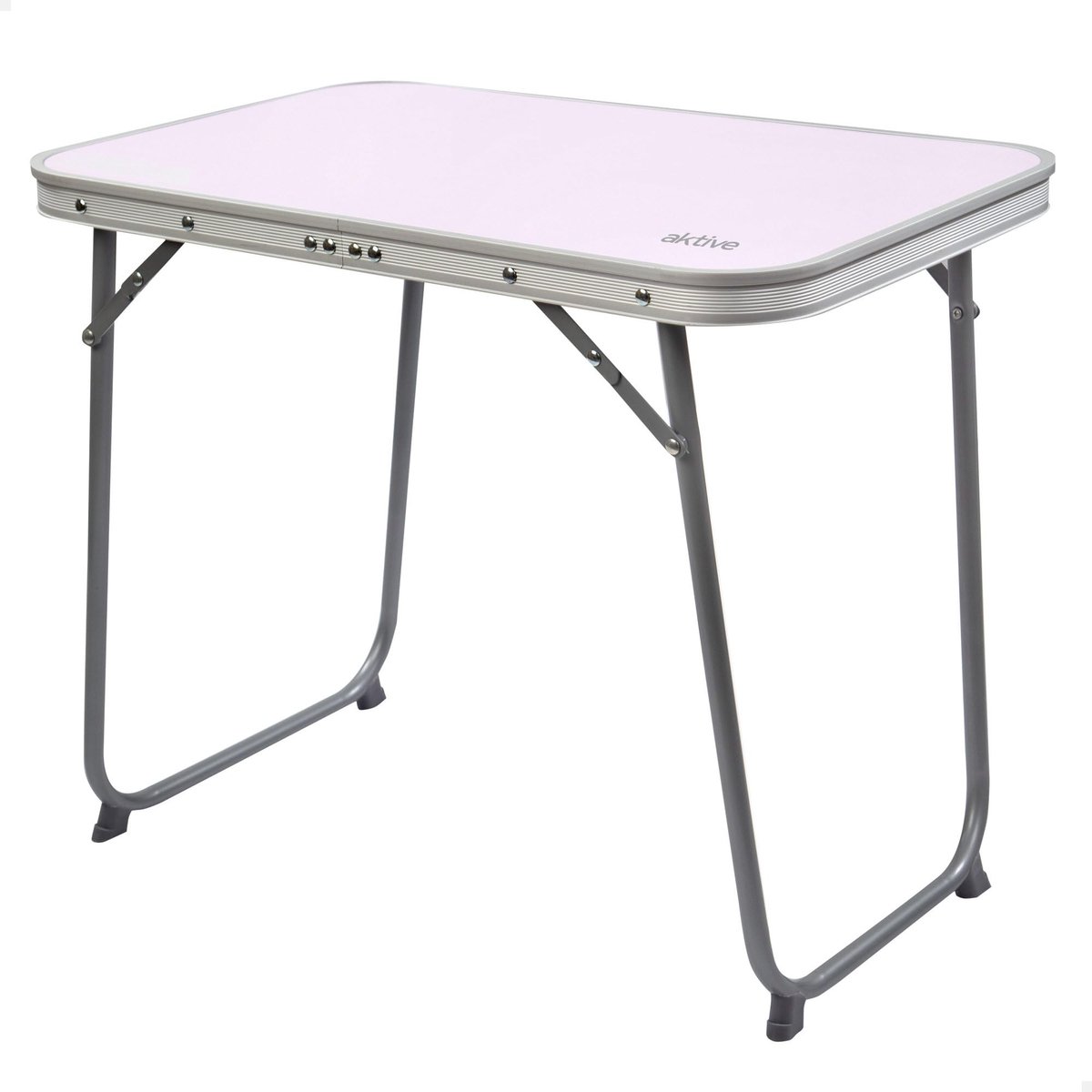 Thuys - Opvouwbare Campingtafel 60 x 40 cm - MDF Tafelblad - Stalen Frame - Lichtgewicht Klaptafel met Draaggreep - Voor Camping - Picknick & Outdoor - Mauve