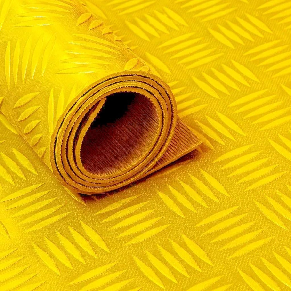 Rubberen loper traanplaat 3 mm breed 150 cm geel - per meter - ROHS, TÜV en REACH