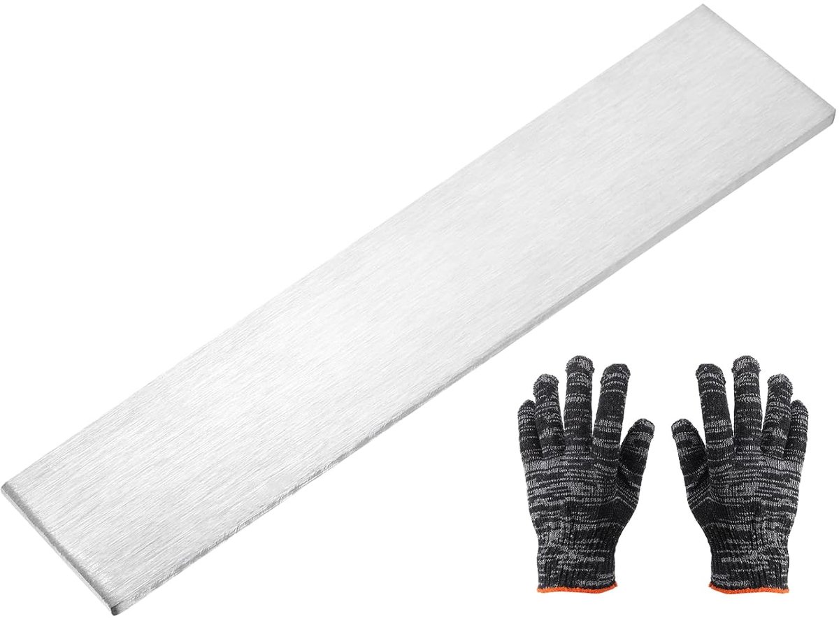 Platte stang van roestvrij staal 316, dikte 4 mm, breedte 40 mm, lengte 200 mm, stalen stang met handschoenen, geborsteld oppervlak, lijsten van plaatstaal
