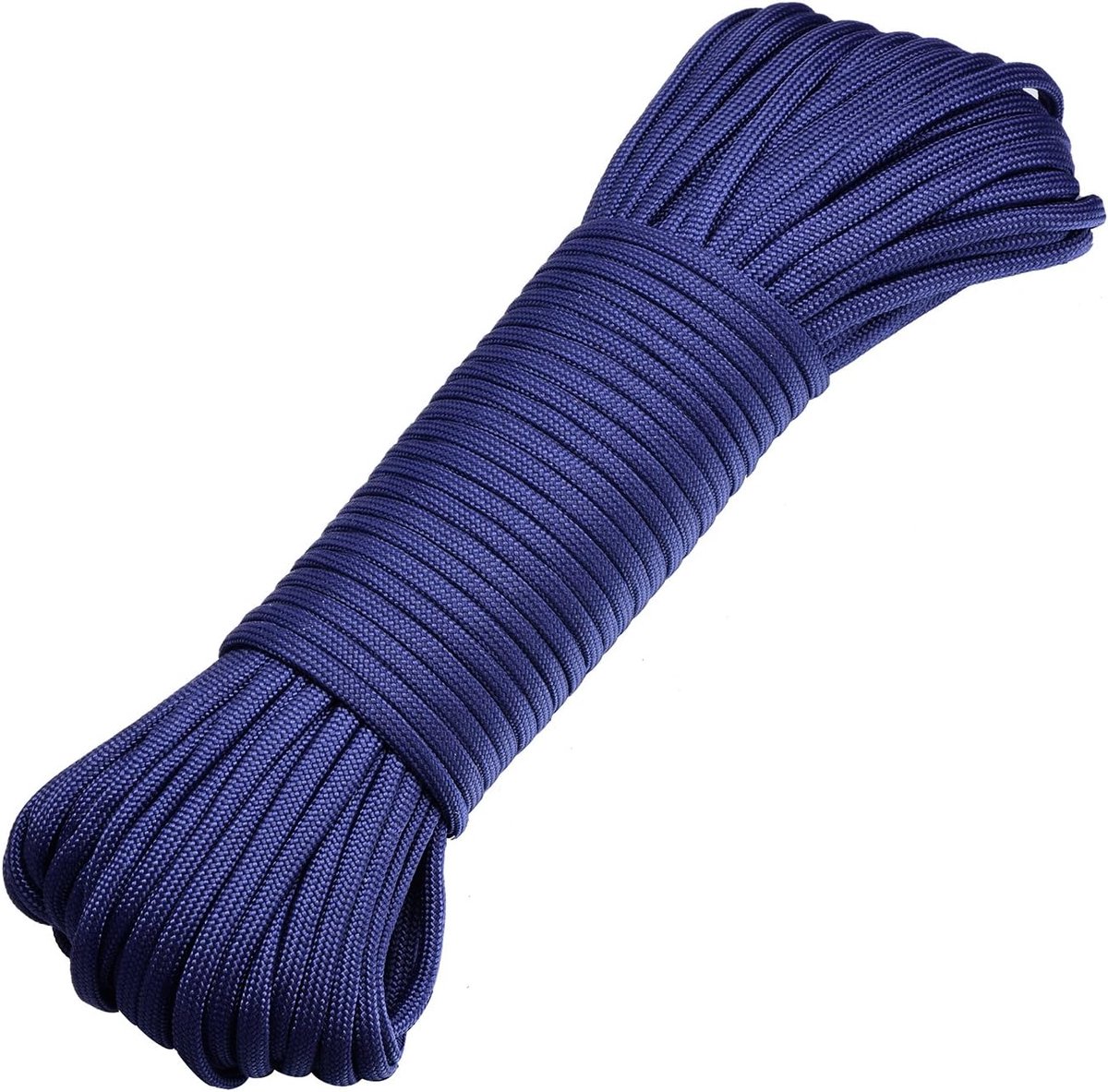 30 meter lang textieltape nylon koord paracordtouw survivaltape voor knutselen en voor outdoor campingactiviteiten 4 mm - 7 draden donkerblauw