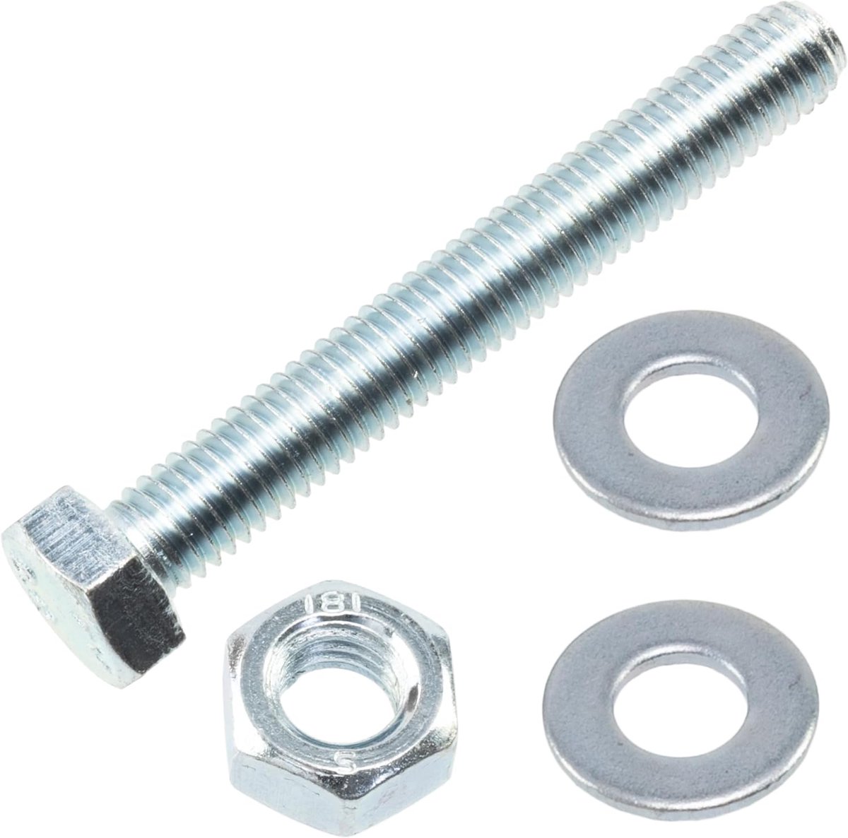 - Set van 15 M8x60 mm zeskantbouten + 30 M8x16 mm ringen + 15 M8 zeskantmoeren voor doe-het-zelf en lichte bevestiging | staal