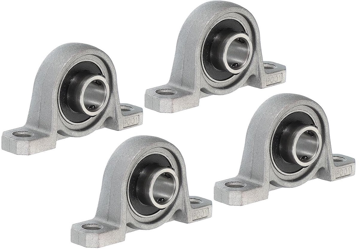 Kussbloklager 7/16 inch / 12 mm diameter, 4 stuks kussenblok van zinklegering, staal, gemonteerd voor landbouwmachines