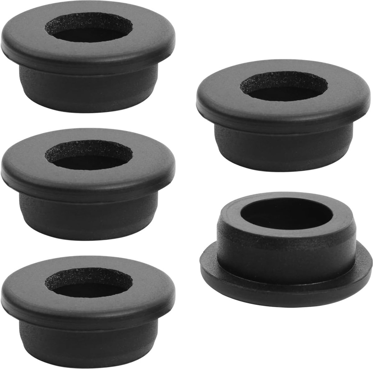 5 stuks rubberen sluitringen kabeldoorvoer, 30 mm boorgat 21 mm ID rubber grommet, zwarte siliconen tophoedring voor automotive firewall & auto-draadbescherming