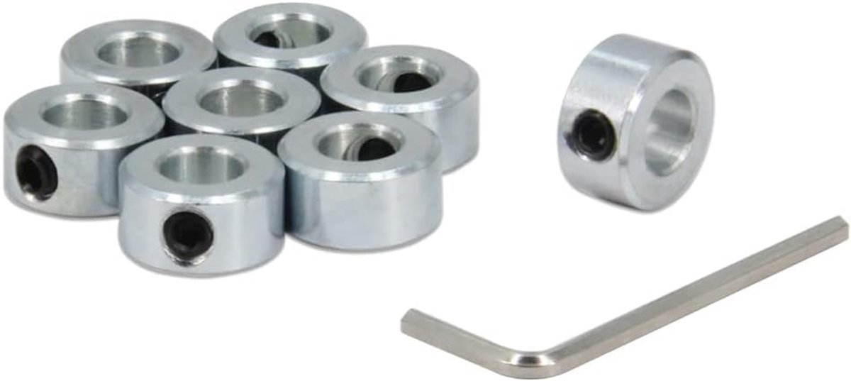 8 stuks 3/8 inch boorhulzen schroefmanchetten van verzinkt massief staal met 3/4 inch buitendiameter en 3/8 inch breedte voor aandrijfassen (3/8 inch)