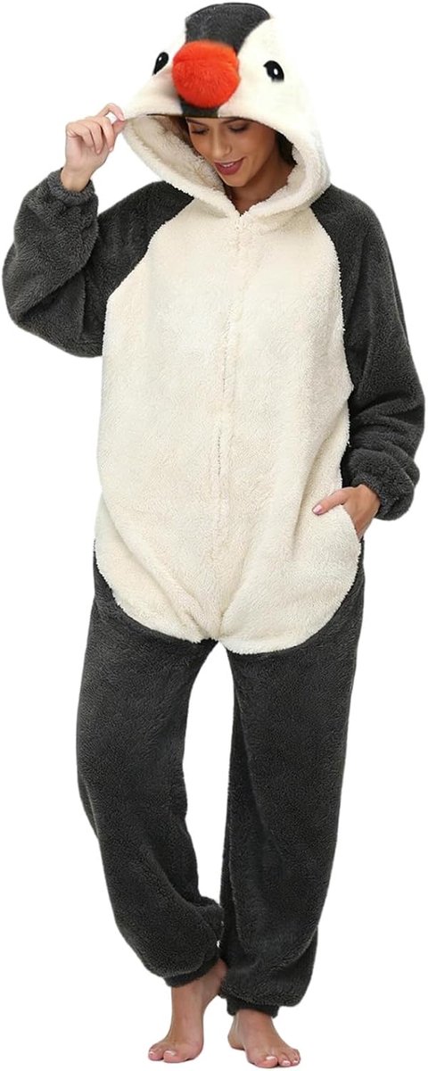 Pyjama voor dames, jumpsuit, kleding, romper, dames, fleece, uniseks, dierenkostuum, homewear, party, onesie