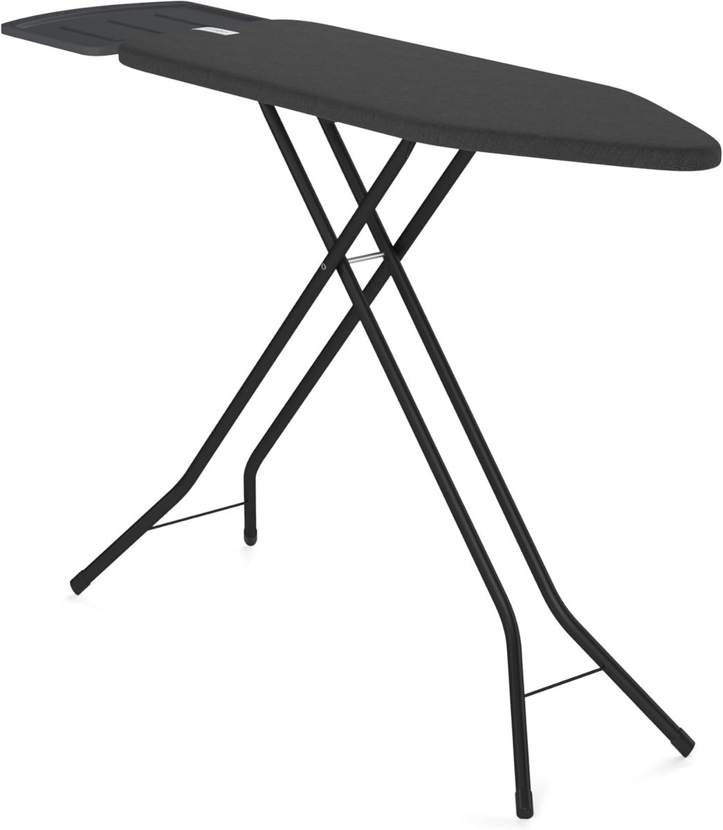 Strijkplank – Met strijkplank stoomgenerator plateau – 122x38 cm – Stevig en stabiel – In hoogte verstelbaar – Luxe strijkervaring – Kleur: Zwart