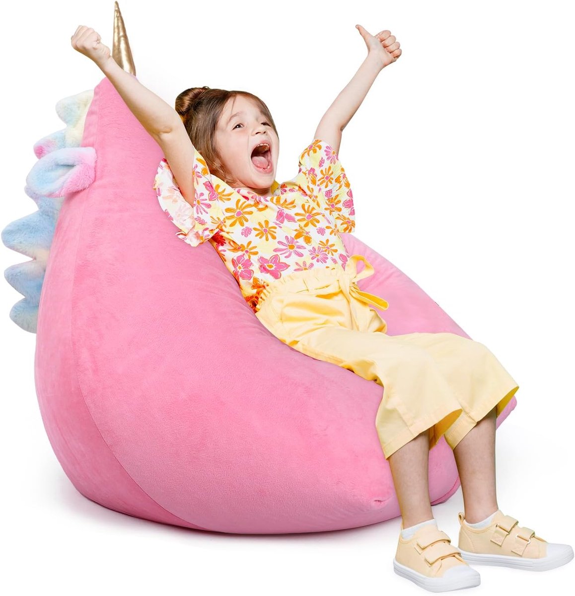 Bean Bag Extra Soft Plus Size - Roze Eenhoorn - Wasbaar - Vul met kleding - ShopVlot
