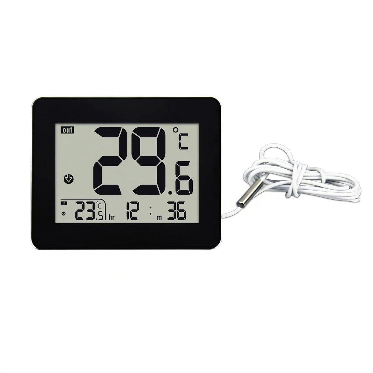 Digitale thermometer - HD LCD scherm - Max/min functie - Voor badkamer en woonkamer - ShopVlot
