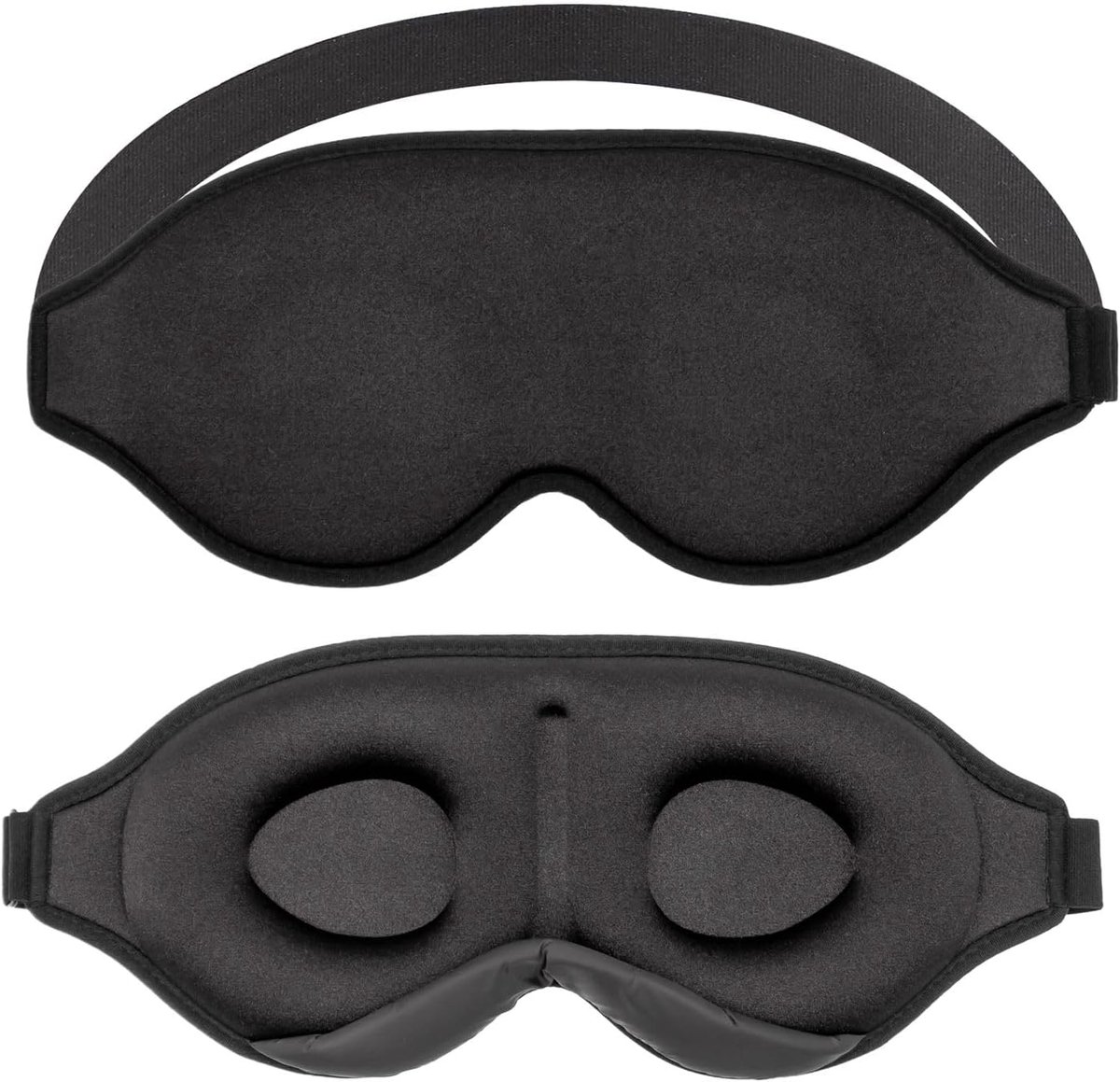 Slaapmasker 3D - Zwart - Ergonomisch ontwerp - 100% lichtdicht voor een betere nachtrust - ShopVlot