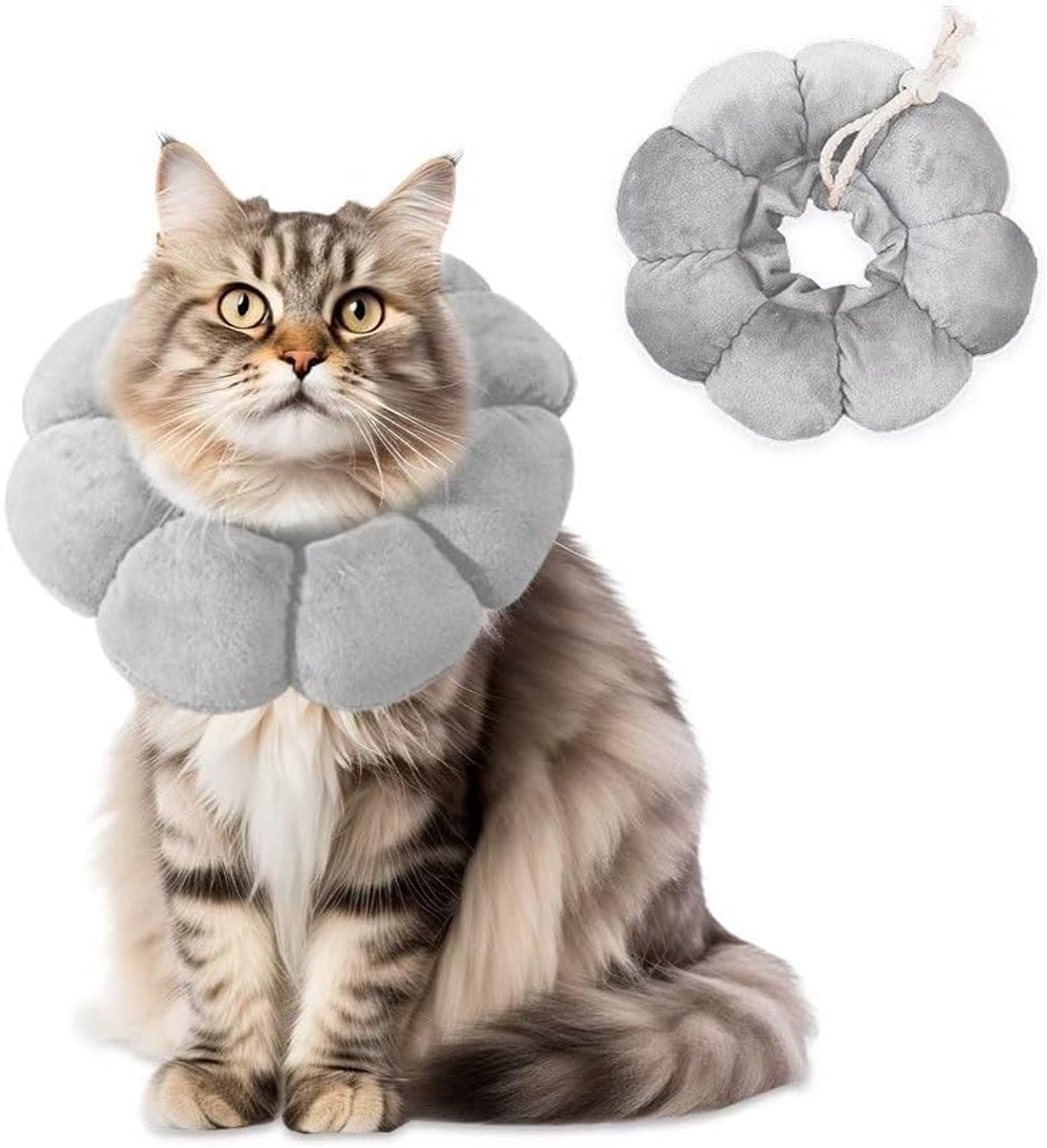 Kattenprotectie halsband herstel - Zacht en comfortabel - Zonnebloemvorm - Beschermt bij wondgenezing - ShopVlot