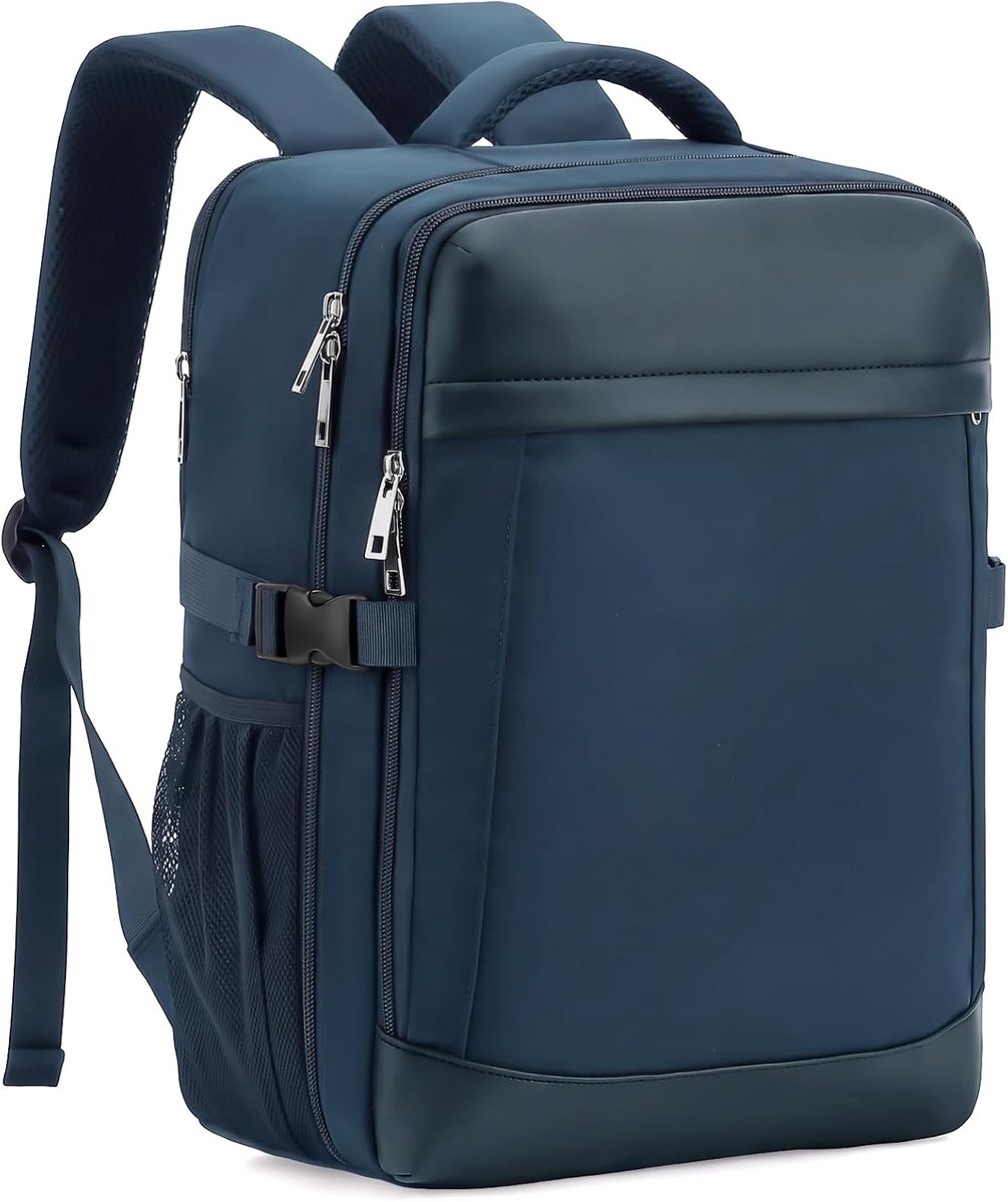 Reisrugzak 40 x 20 x 25 cm - Donkerblauw - Handbagage voor onder de stoel - Ideaal voor Ryanair - ShopVlot