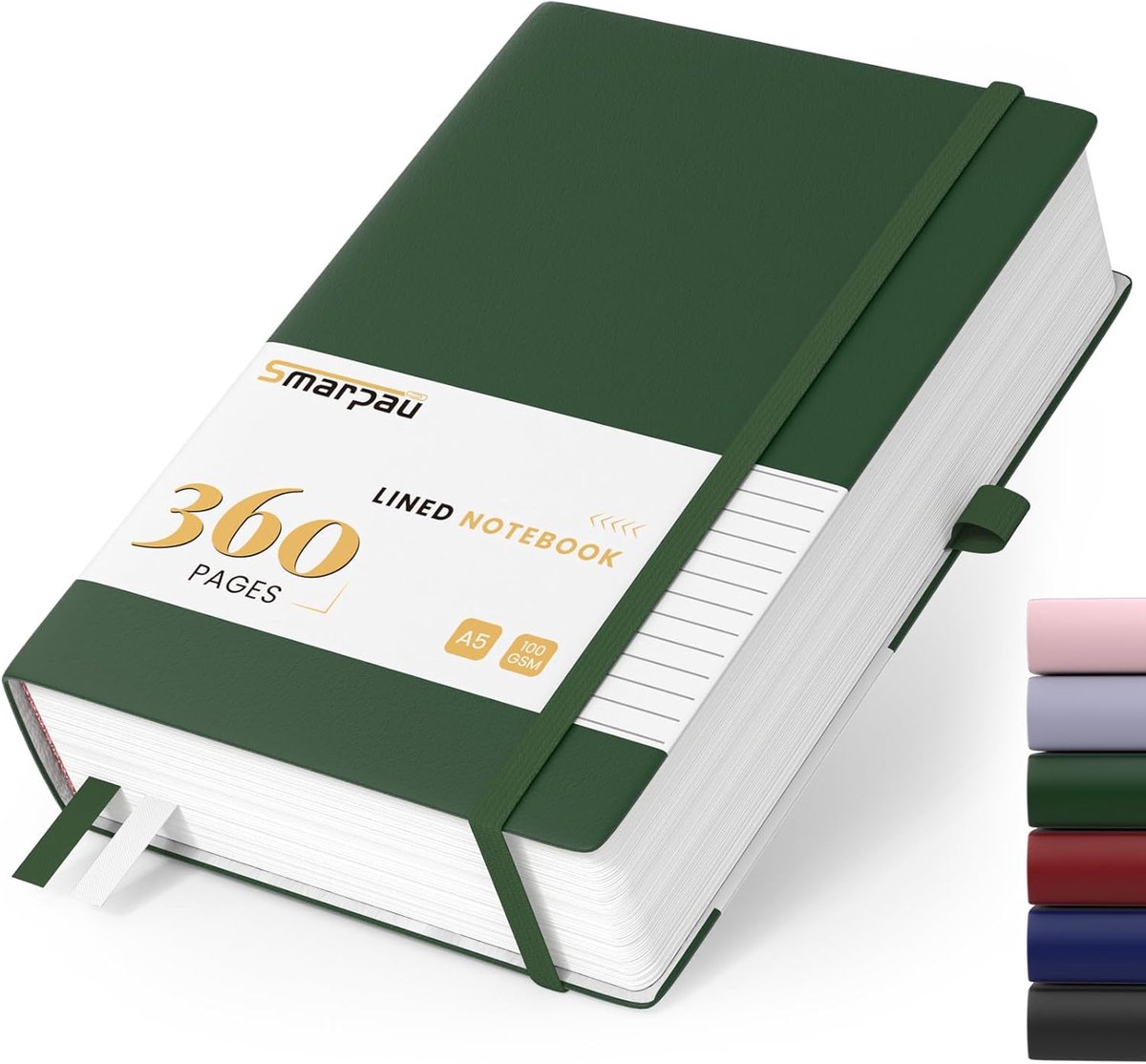 Notebook A5 gelinieerd - hardcover leren notitieboek - 360 pagina's 100gsm dik papier - ideaal voor schrijven - ShopVlot