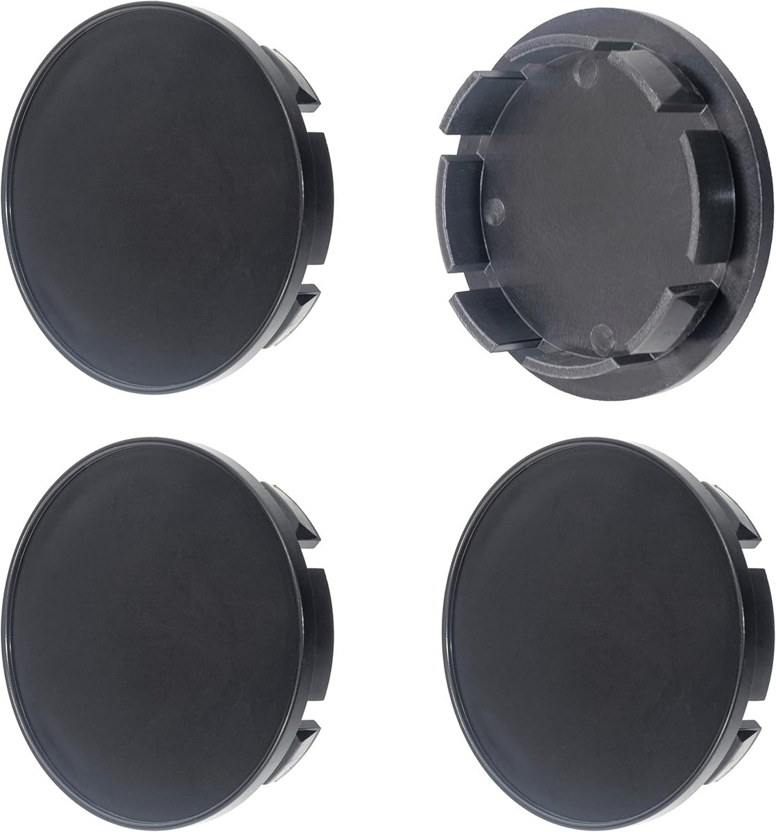 Set van 4 wieldeksels 63 mm - zwart - zonder afdekking - perfecte pasvorm voor 56 mm - ShopVlot