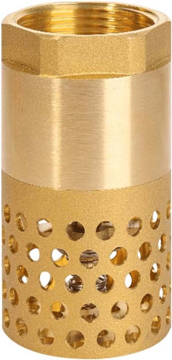 Voetklep met zuigmand messing - 2 inch - schroefdraad - ideaal voor tuinpompen - ShopVlot