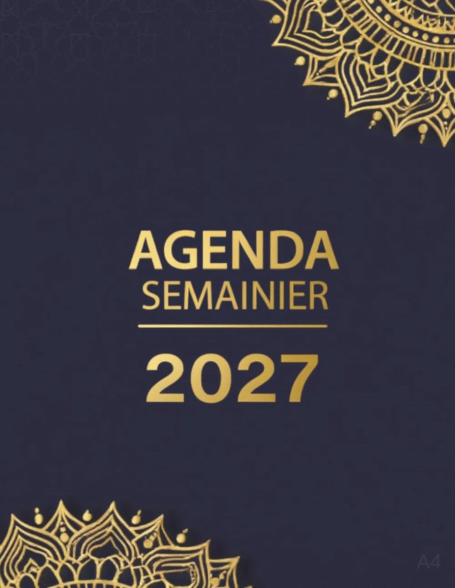 Agenda A4 2027 - Grand Format Semainier - Verticaal met uren 7u-21u - Perfect voor planning - ShopVlot