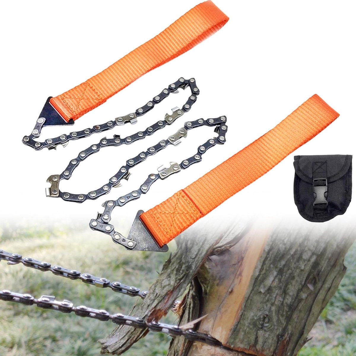 Houtzaag Draagbaar 103 cm - Staal, Twee-Weg Blad - Efficiënt en Lichtgewicht - Ideaal voor Survival - ShopVlot