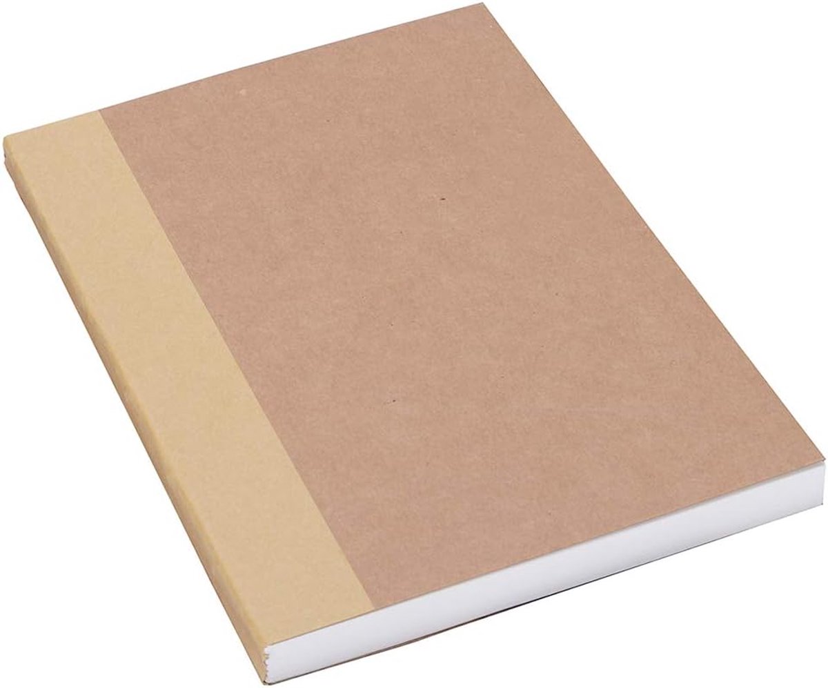 A5 notitieboek - Kraft omslag - 200 vellen glad papier - Perfect voor schrijven en tekenen - ShopVlot