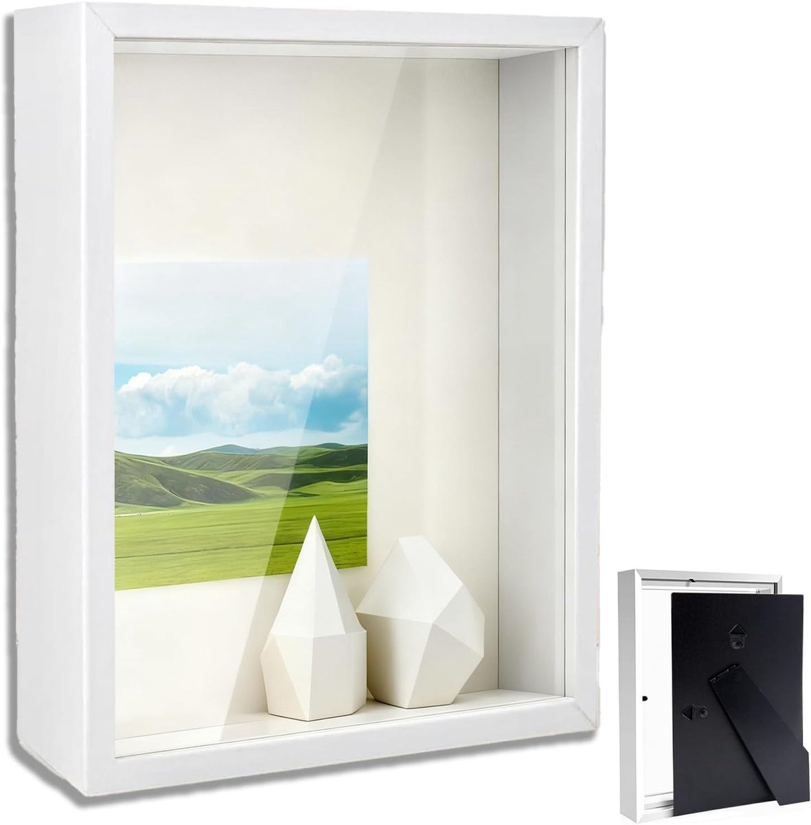 3D Foto lijst 20 x 25 cm - Houten lijst met heldere acryl voorkant - Diepte 3 cm - Creëer een unieke wanddecoratie - ShopVlot