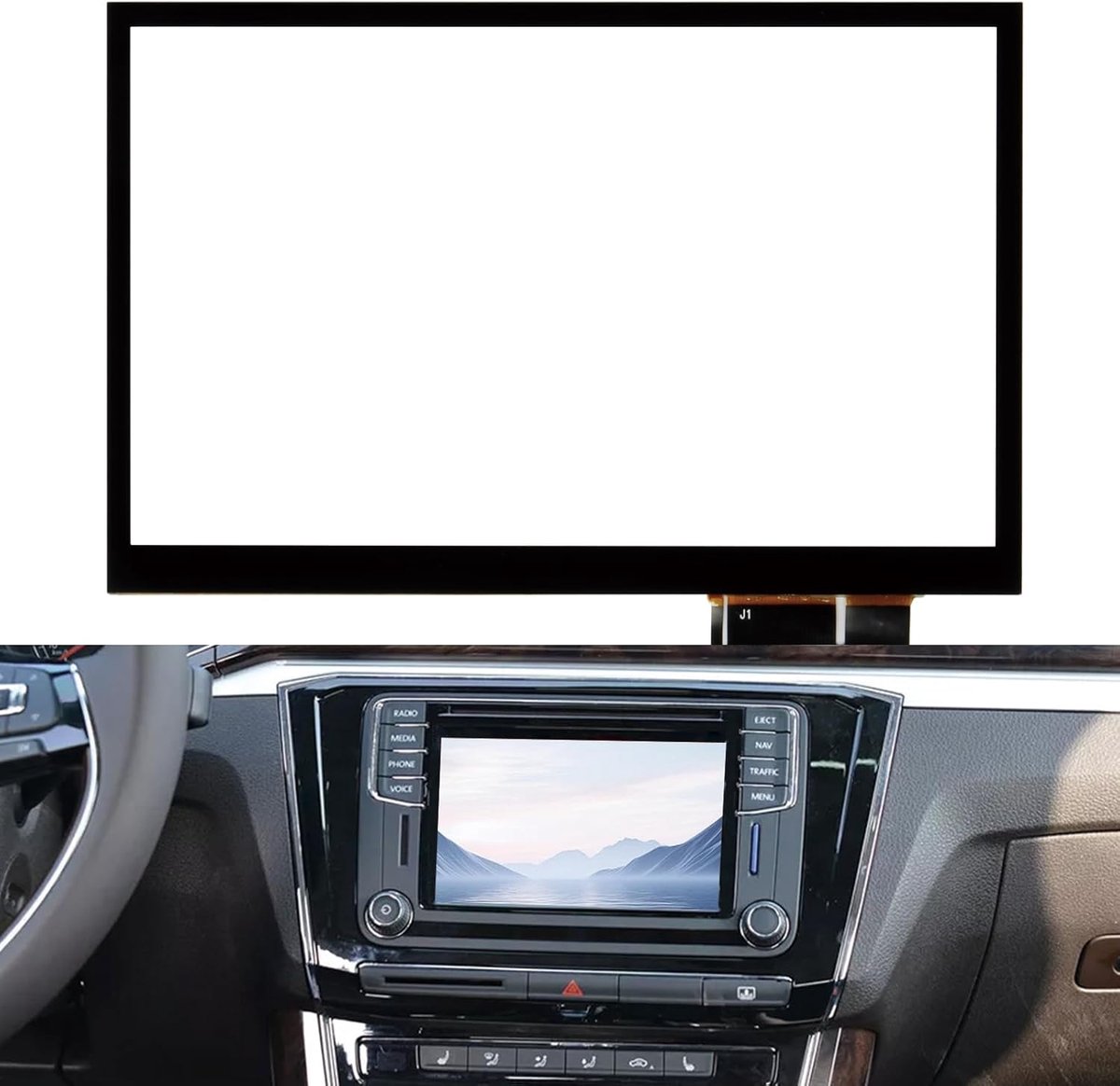 Touchscreen 6.5 inch - Digitizer - Voor VW Golf 6R, Polo, Tiguan, CC - Eenvoudige vervanging - ShopVlot