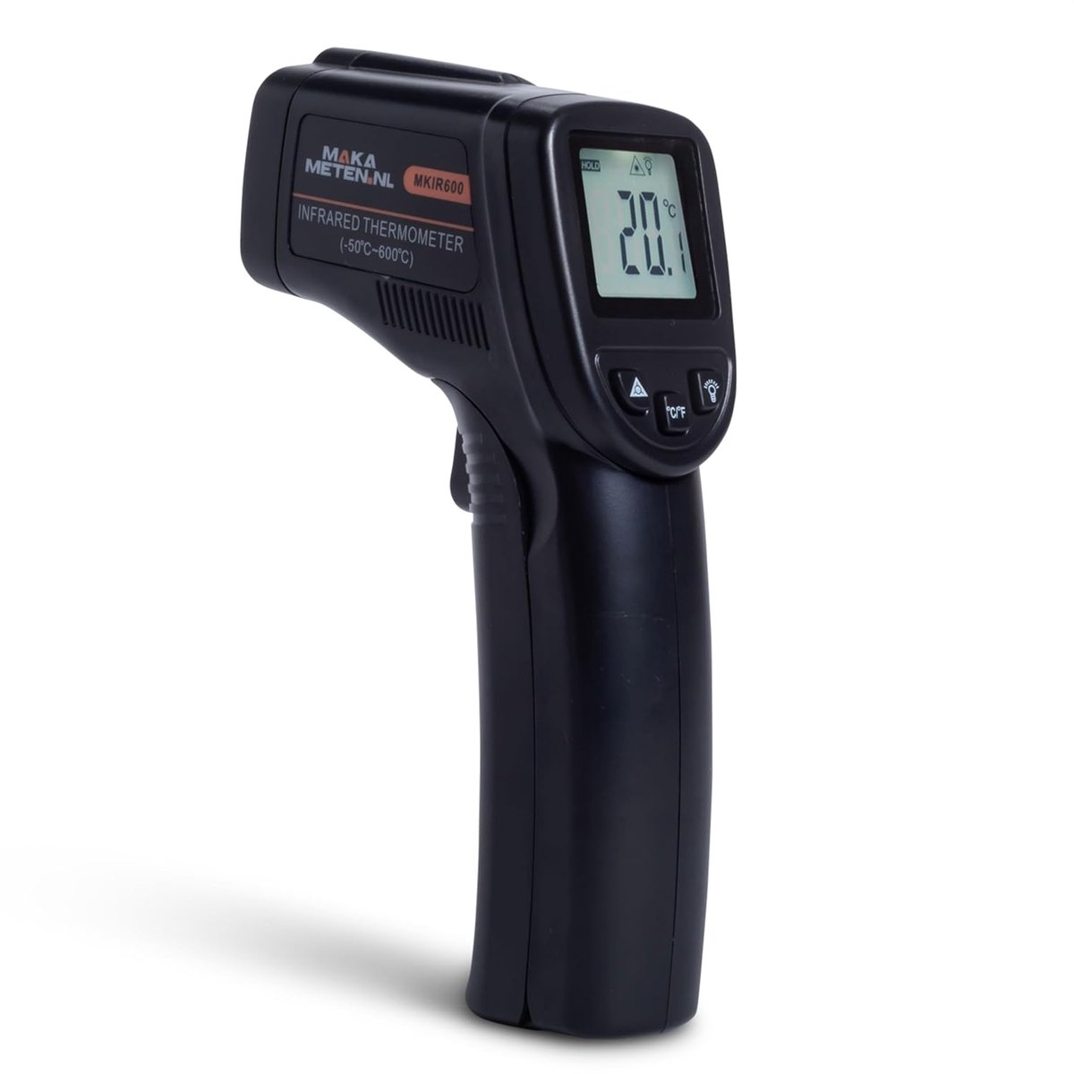 SnelShoppen - MAKA Infrarood Thermometer met Laser -50 tot 600°C Pyrometer voor Snelle Temperatuurmeting op Diverse Oppervlakken, Ideaal voor Keuken,