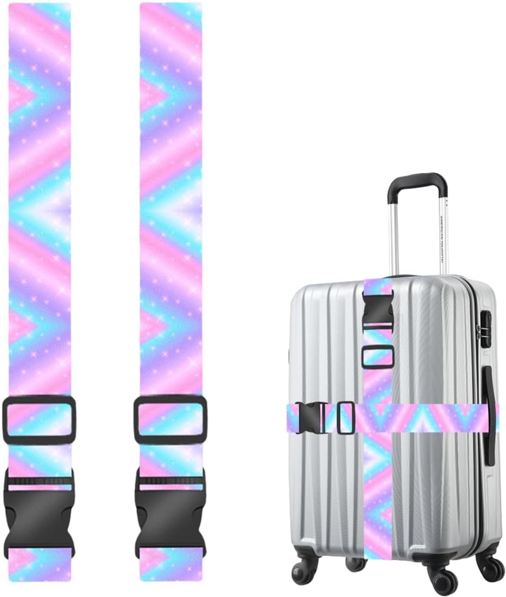 Luggage Straps Set 2 Stuks - Verstelbare Koffersluiting - Kleurrijke Ontwerpen - Bescherming voor Bagage - ShopVlot