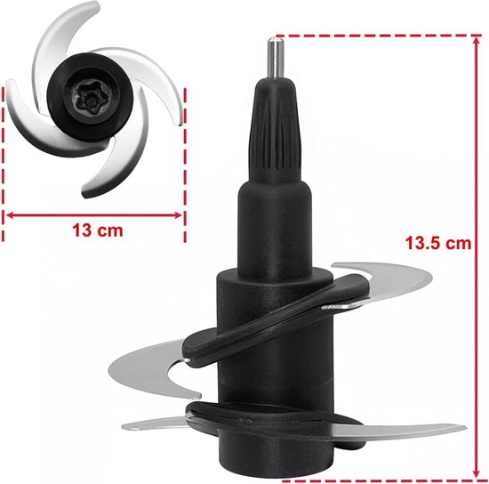 SnelShoppen - Snijmessen Geschikt voor Ninja Keukenmachine en Blender Auto-iQ BN800EU/BN650EU Vervangend Onderdeel voor Nutri Ninja Kookkom 1.8 L van Snelshoppen — afbeelding 2