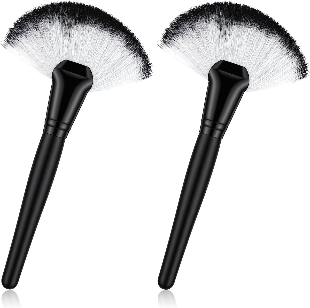 Makeupkwasten set 2-delig - zachte haren - precisie voor highlighter - perfecte applicatie voor gezicht - ShopVlot