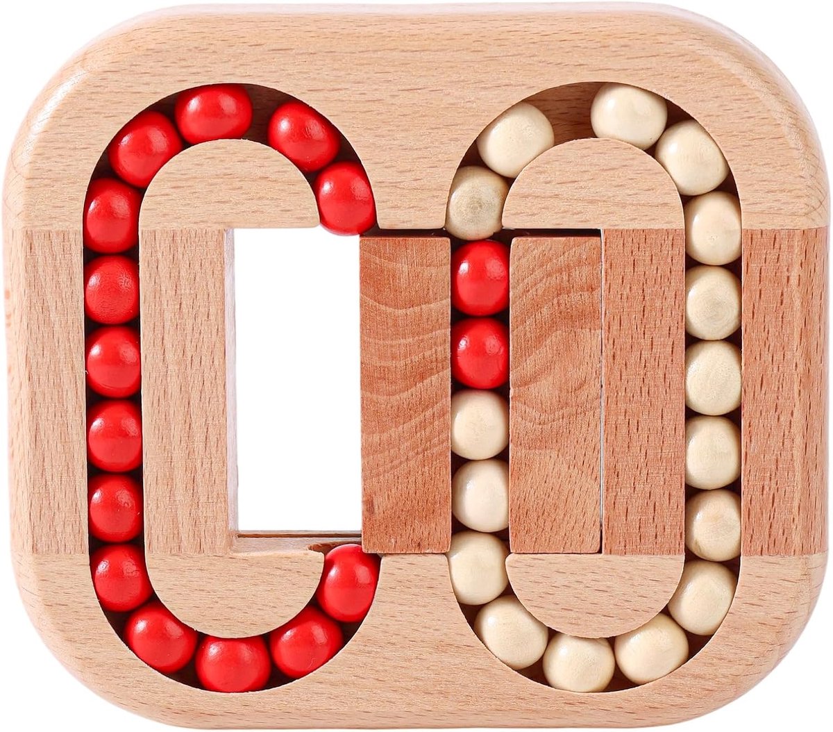 Puzzel, Draaiende Magische Bonenkubus Spinner-Fidgetspeelgoed Houten Leuke Hersenkraker Sensorisch Spel voor Kinderen en Volwassenen