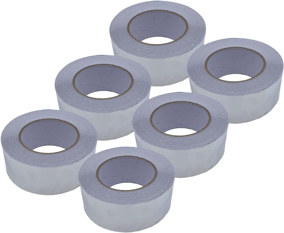 Aluminium Tape - 50mm x 50m - afdichtingstape - hittebestendig - 6 rollen