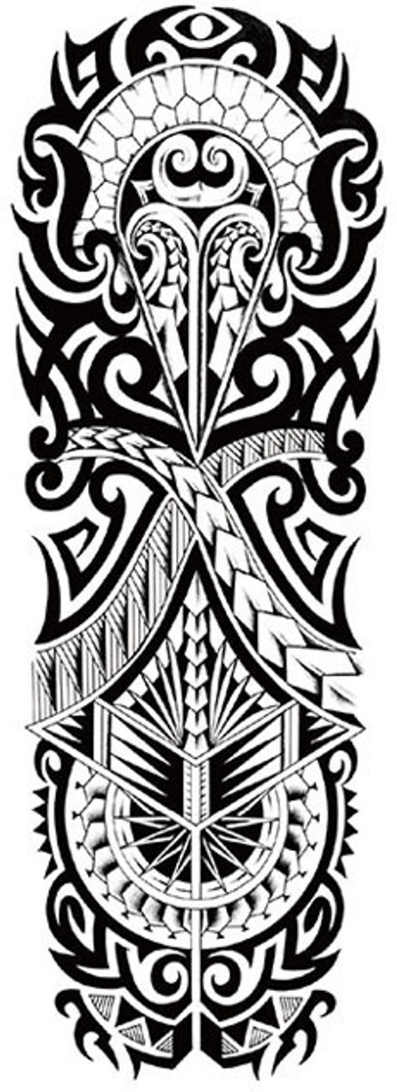 Tijdelijke sleeve tattoo maori 3 dagen