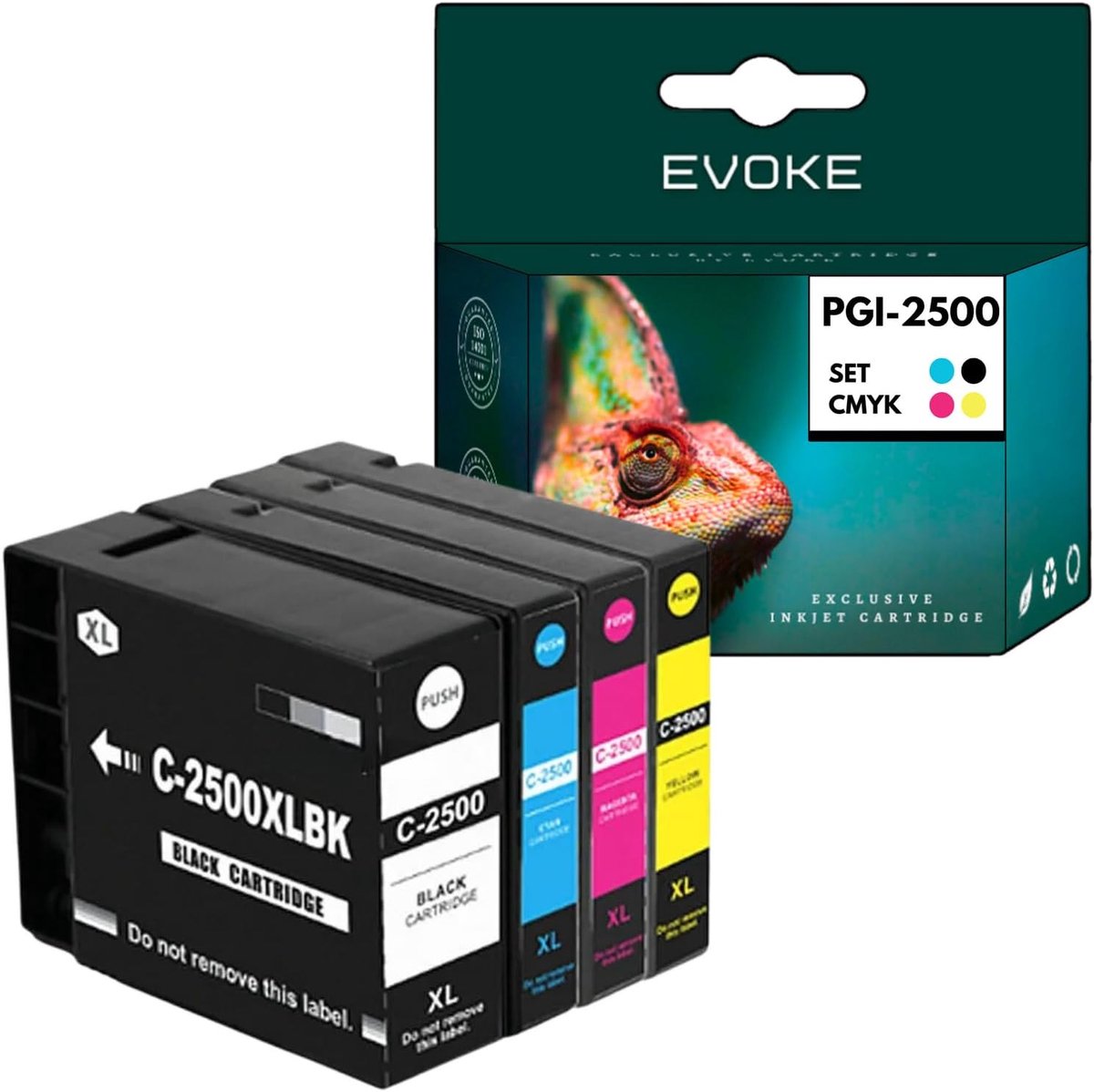Inktset PGI 2500 - CMYK Kit - Compatibel met Canon MAXIFY - Tot 7000 pagina's - SnelShoppen
