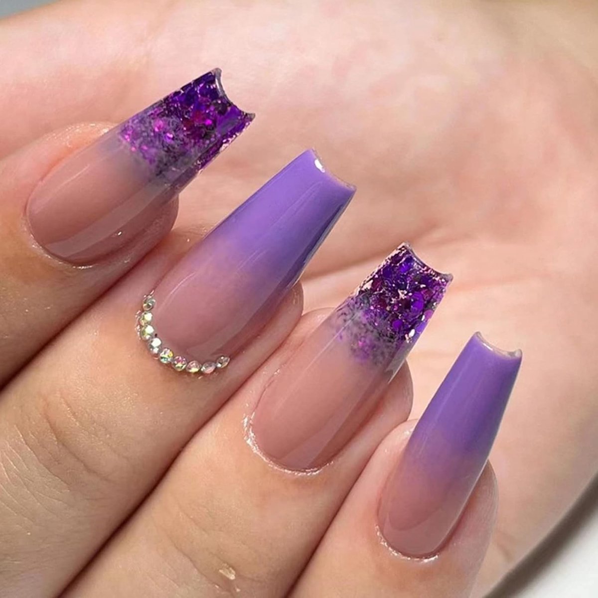 24 stuks Franse kunstnagels, om op te plakken, 24 stuks, middellang, vierkant, Franse tip, Franse tip, acryl, voor vrouwen en meisjes