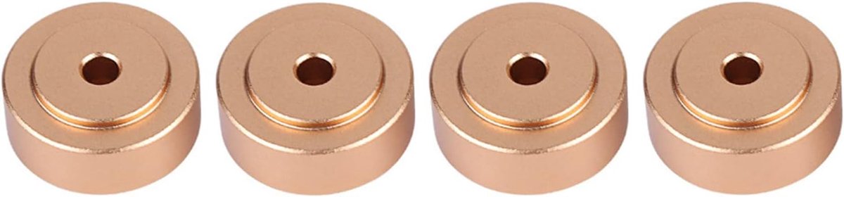 Isolatie Voeten Versterker Voeten voor Aluminium Legering 4 Stuks 20 * 8Mm Aluminium Legering Versterker Voeten Schokdemper Versterker Pads Voeten Zwart (Gouden kleur)