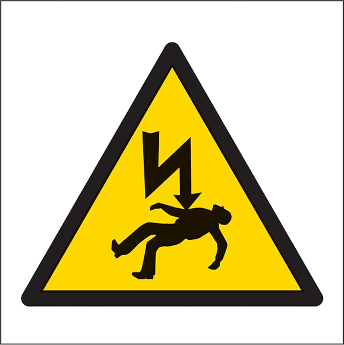 Veiligheidswaarschuwing Risico Of Death Symbool 100 x 100 mm - 3mm Geborsteld Aluminium Composiet Veiligheidsbord