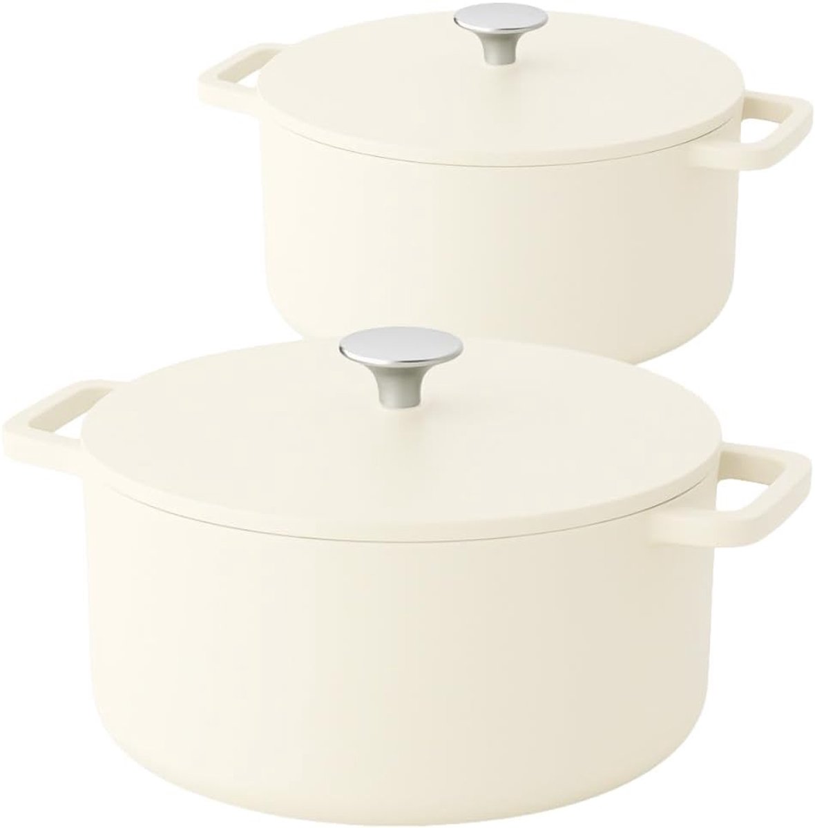 Braadpan set 2-delig - gietijzer - geschikt voor inductie - veilig en duurzaam koken - SnelShoppen