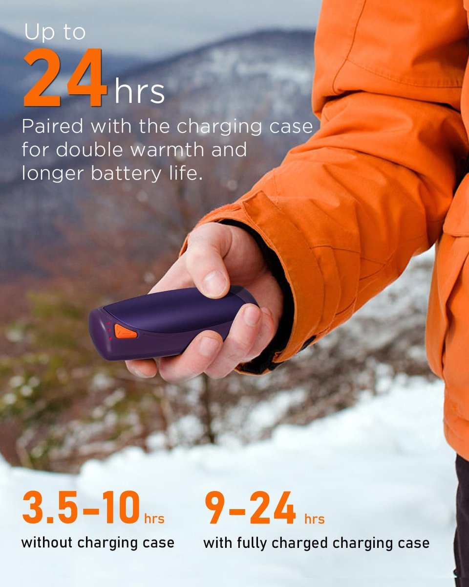 Oplaadbare Handwarmer 2 Stuks met Oplaadcase, 14000 mAh USB Elektrische Handwarmers, Herbruikbare Zakwarmer, 3 Verwarmingsmodi, Dubbelzijdige Verwarming, Ideaal voor de Winter Buiten — cadeau in Sport & Outdoor - foto 5