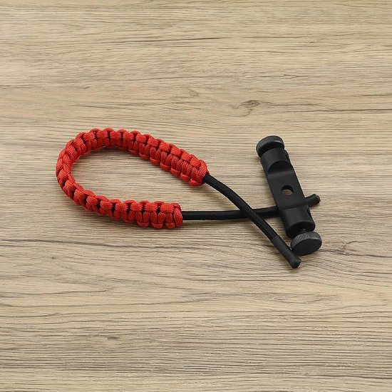 Adjustable Durable Braided Cord Rope Compound Bow Wrist Sling Suitable For Compound Bow Archery Shooting Target Hunting Accessory, Red — afbeelding 3