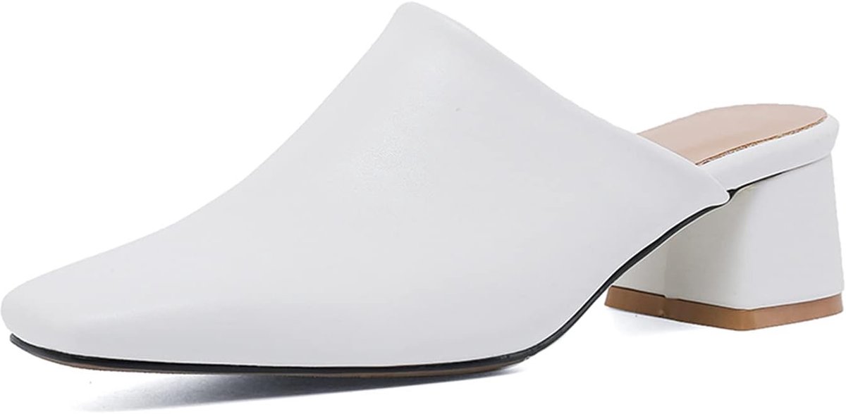 Blokhak Clog Mules met gesloten teen