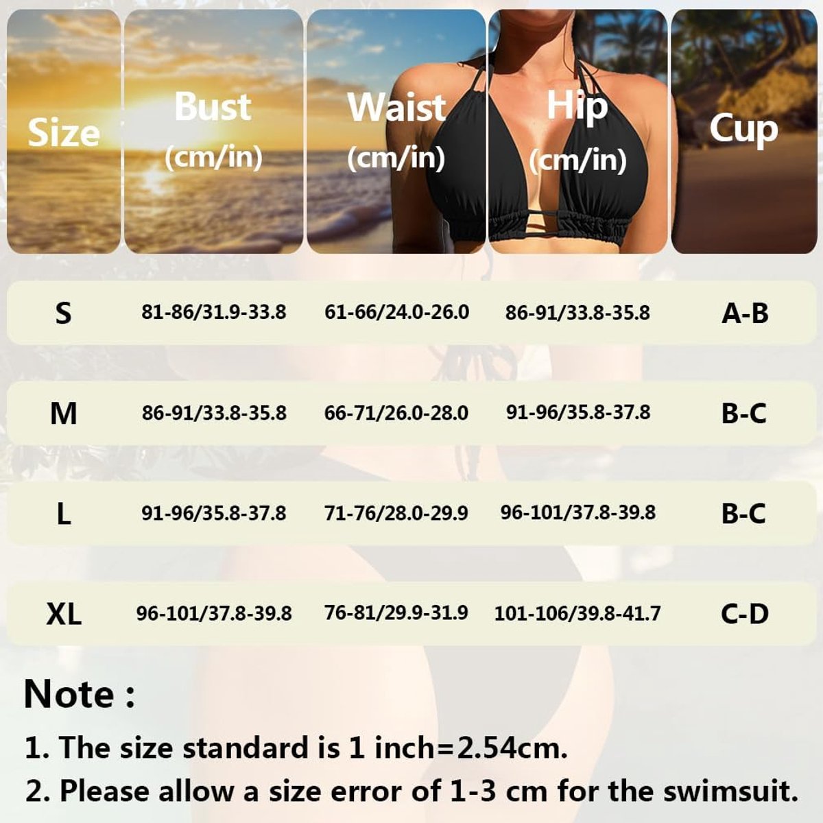 Badpak voor dames, push-up, gevoerde beha, bikini, tweedelige bikini, push-up, tweedelige badmode, damesbadpak, hoge taille, beachwear, zomerbikini