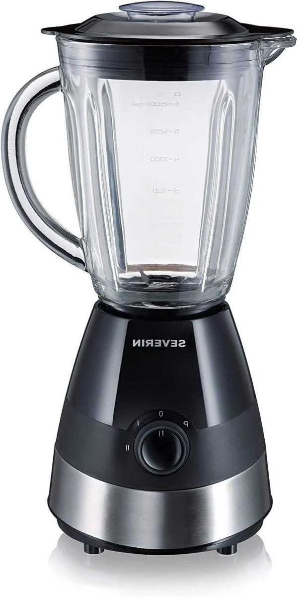 Standmixer met Blenderkan - Keukenmixer Smoothie Maker - Drankjes Bereiden - Krachtige Motor - 1.5 liter - Zwart
