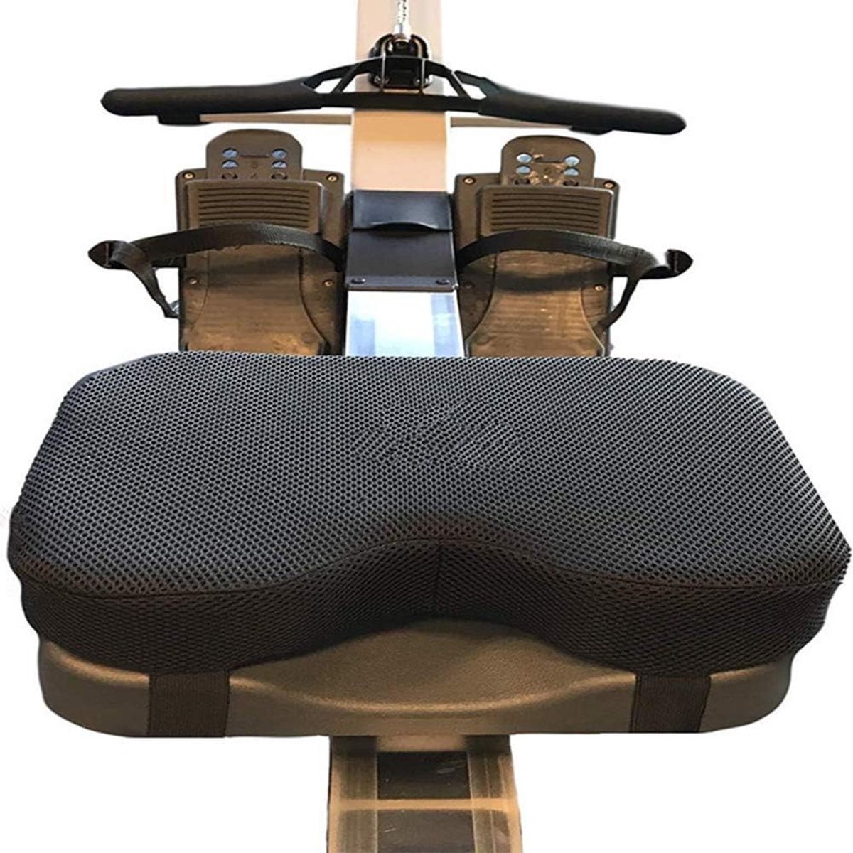 Fitnessroeien, comfortabel zitkussen Indoor Rowing roeiapparaat, geschikt voor Concept 2 met dik traagschuim, het zitkussen is antislip, zweetbestendig, duurzaam opvouwbaar.
