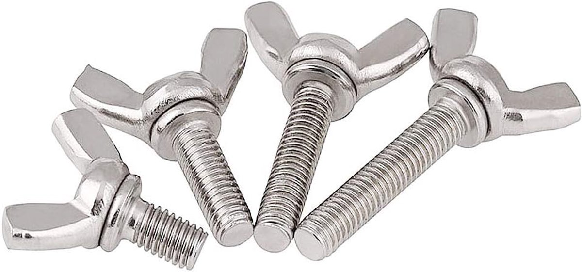 Vleugelbout Vleugelschroeven Hand Twist Schroef Vlinder Schroef M5×20mm,5 pcs