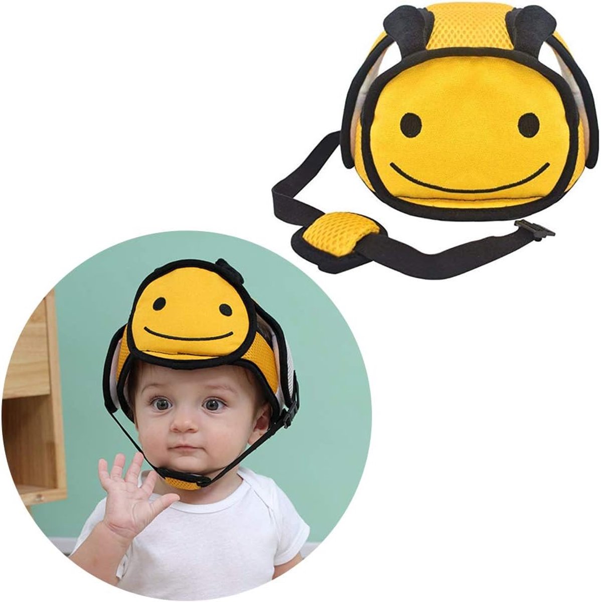 Baby hoofdbeschermer, beschermende harnas cap voor baby zuigeling,Baby veiligheid hoed helm voor peuters leren lopen, bij