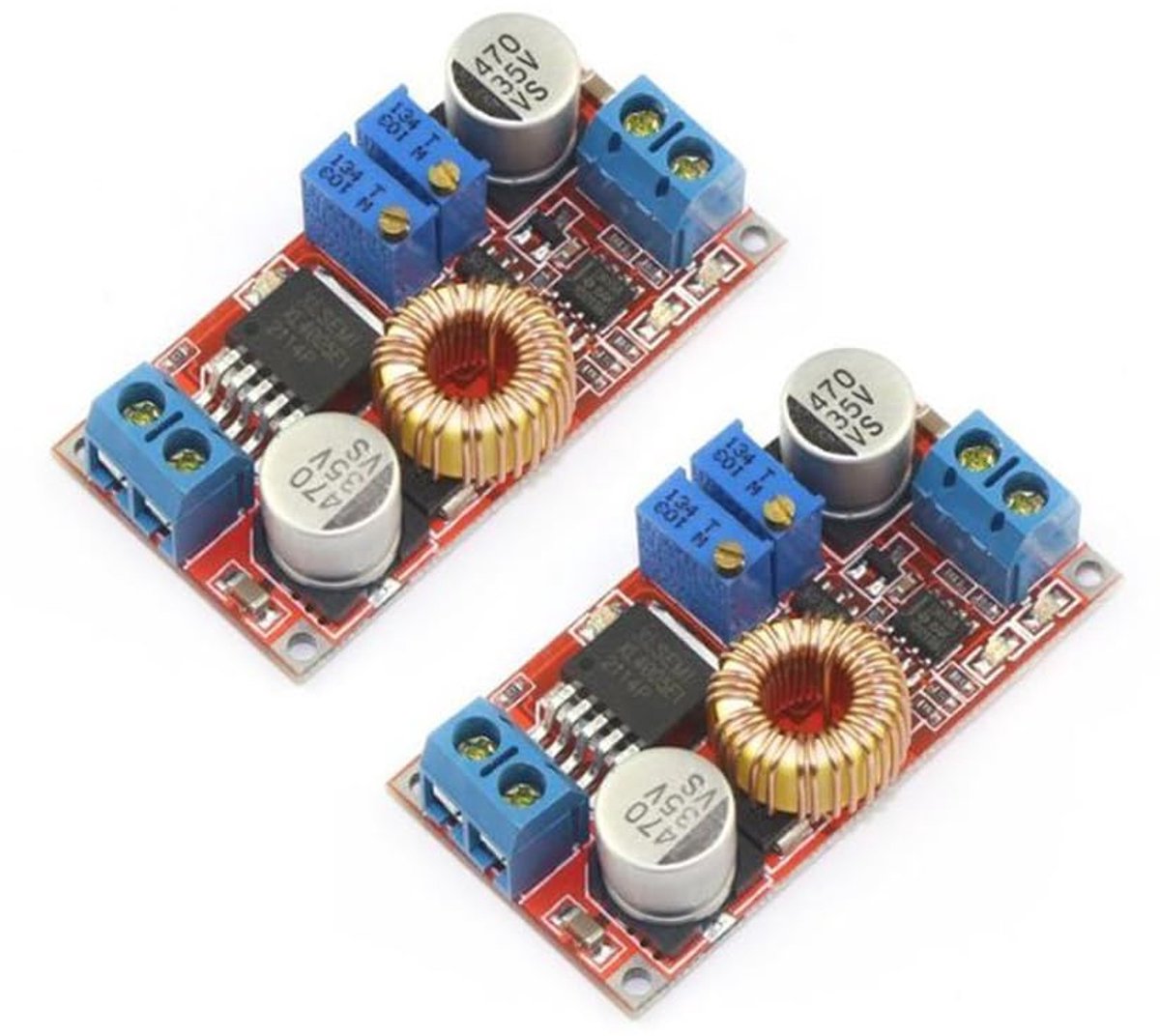 2PCS DC-DC Buck Converter 5V-32V tot 0.8V-30V 5A Constant Current Constant Voltage LED Driver Lithium-Ion Battery Module Supply Module