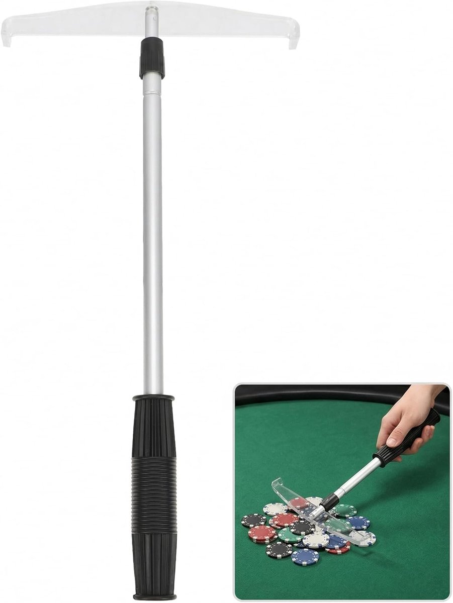 Poker-chip- push. Poker-chip-push-chips Harrow Collector telescopische poker-chips verzamelstang spelverzamelingen.