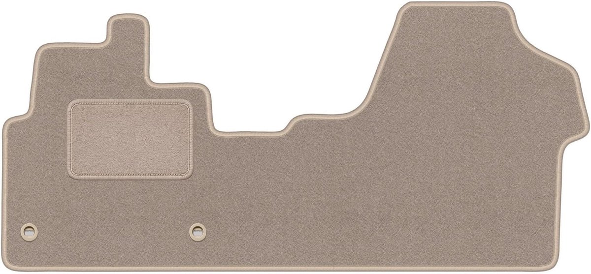 Multitator velours voormat compatibel met Citroen Jumpy III levering volledig vanaf 2018, 1 stuk, beige met rubber